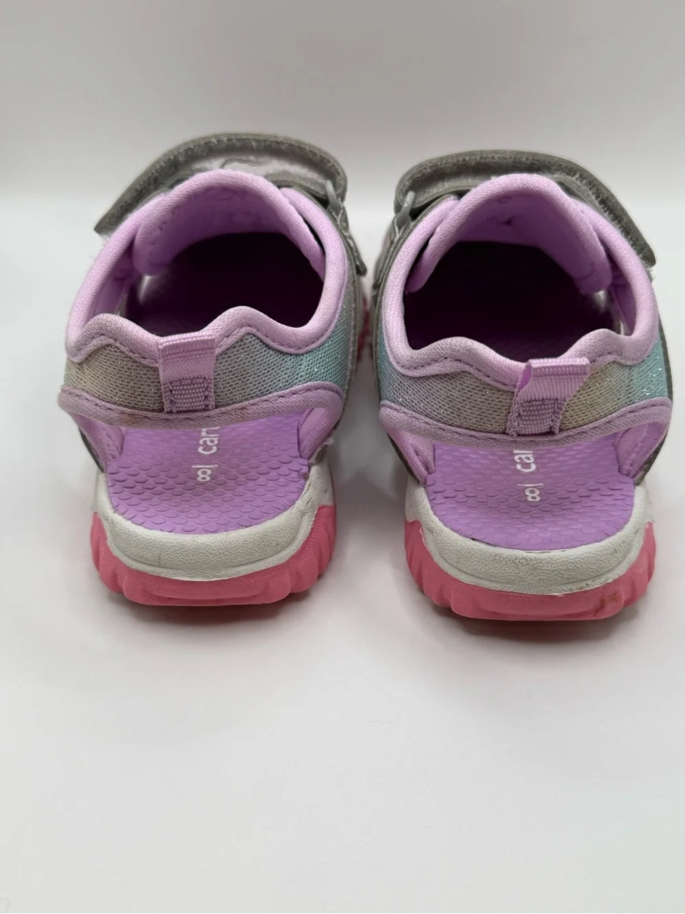 Carter's Gray and Pink Girls' Closed-Toe Sport Sandals
